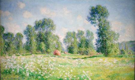 Effetto della primavera,Giverny - olio su tela di Claude Monet riproduzione  stampata o copia dipinta a mano e ad olio su tela