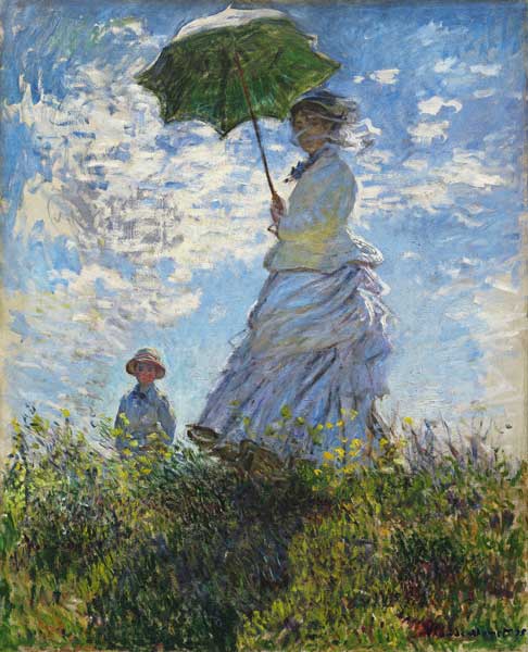 Donna con Parasole, La signora Monet con suo figlio - Claude Monet come  stampa d\'arte o dipinto.