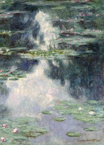 Pond with Water Lilies a Claude Monet