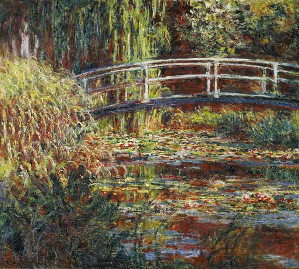 Lo stagno delle ninfee e il ponte giapponese a Claude Monet