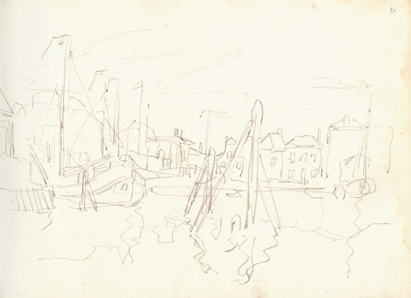 The port at Zaandam a Claude Monet