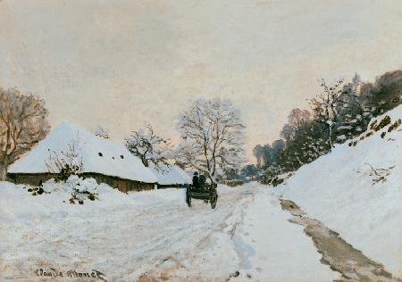 Strada coperta di neve a Honfleur (1867)