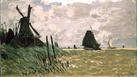 A Windmill near Zaandam a Claude Monet