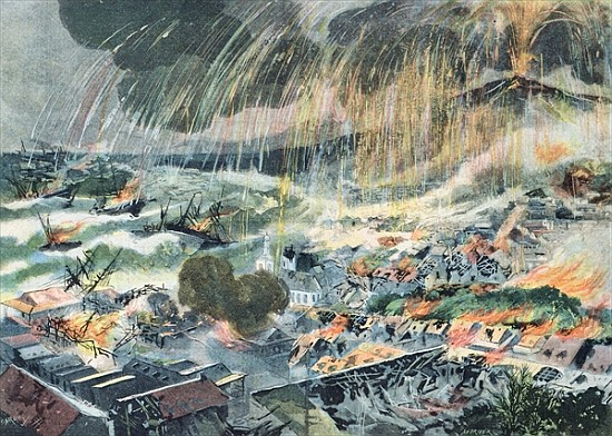 Eruption of a Volcano on Martinique, from ''Le Petit Parisien'', 15th May 1902 a Clement Auguste Andrieux