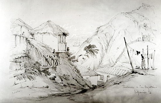 View of Valparaiso, 1834 (pencil & w/c on paper) a Conrad Martens