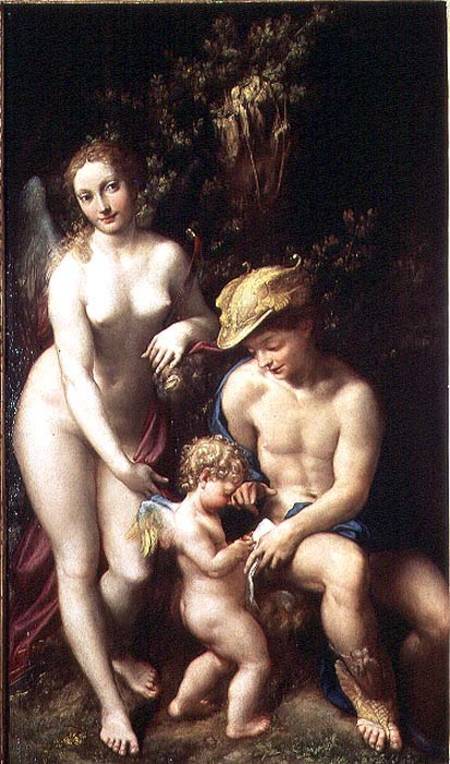 Venus with Mercury and Cupid ('The School of Love') a Antonio Allegri (detto Correggio)