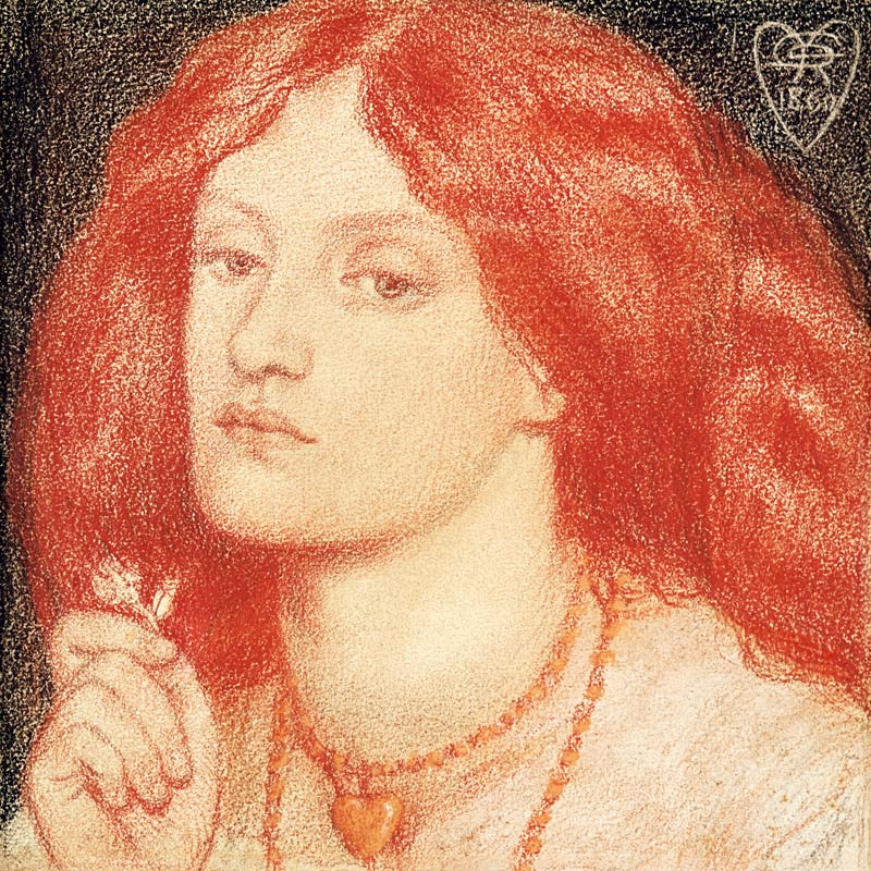 Portrait of Elizabeth Siddal (1834-62) a Dante Gabriel Rossetti