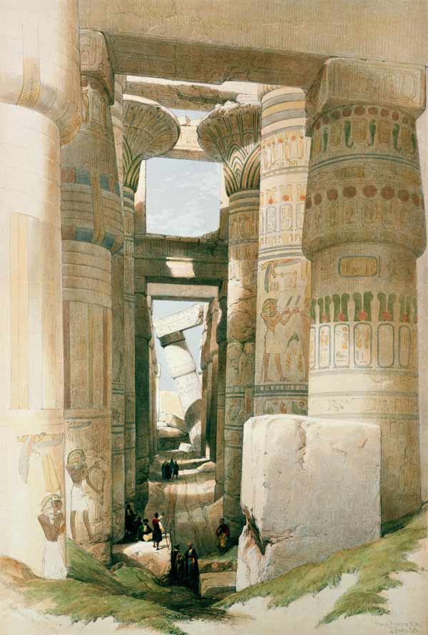 Karnak , Gr.Pillared Hall a David Roberts