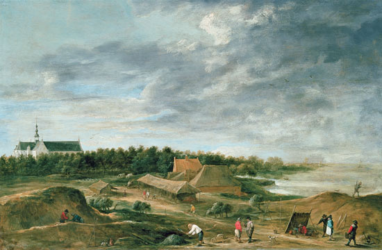 Brickmakers near Hemiksem (panel) a David Teniers