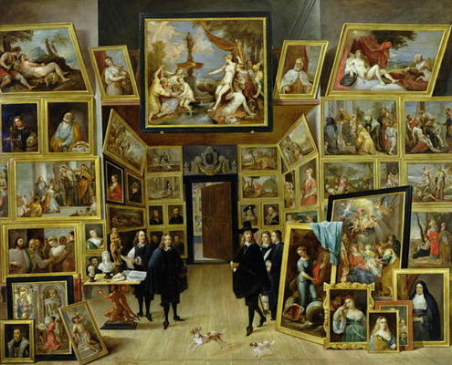 Archduke Leopold Wilhelm (1614-61) in his Picture Gallery, c.1647 (oil on copper) a David the Younger Teniers