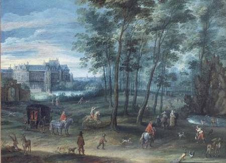The Ducal Court of Brussels a Denys van Alsloot