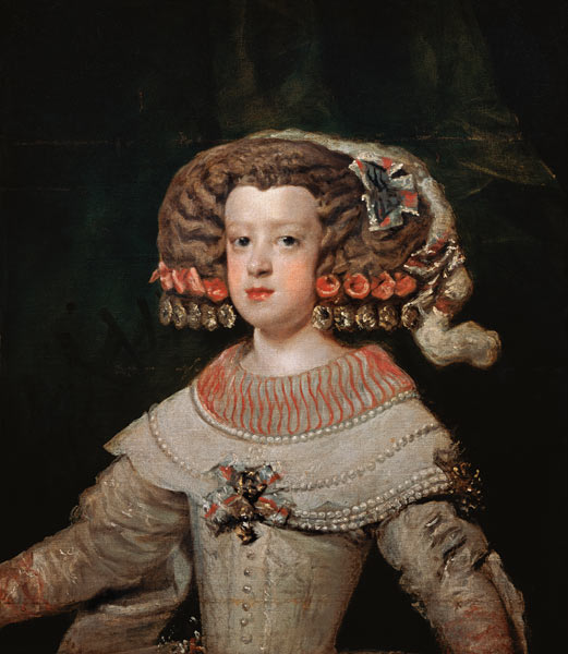 The infanta Maria Theresia. a Diego Rodriguez de Silva y Velázquez