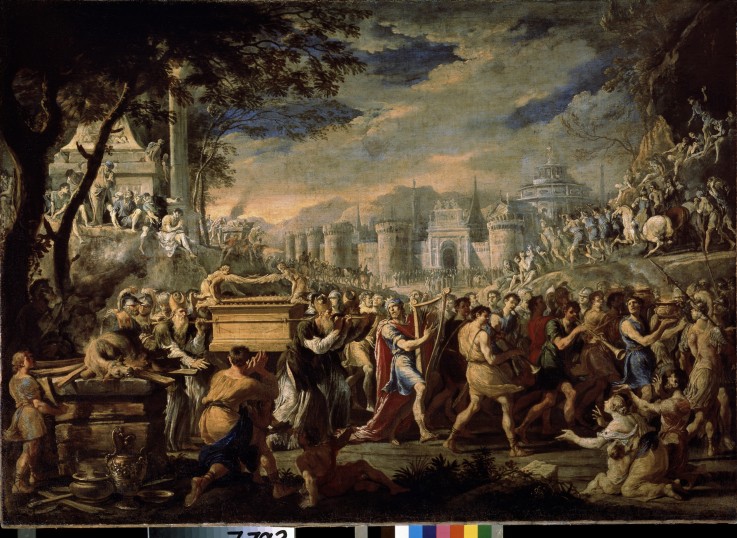 King David bearing the Ark of the Covenant into Jerusalem a Domenico Gargiulo