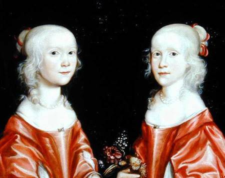 Portrait of Twin Sisters a Dutch School