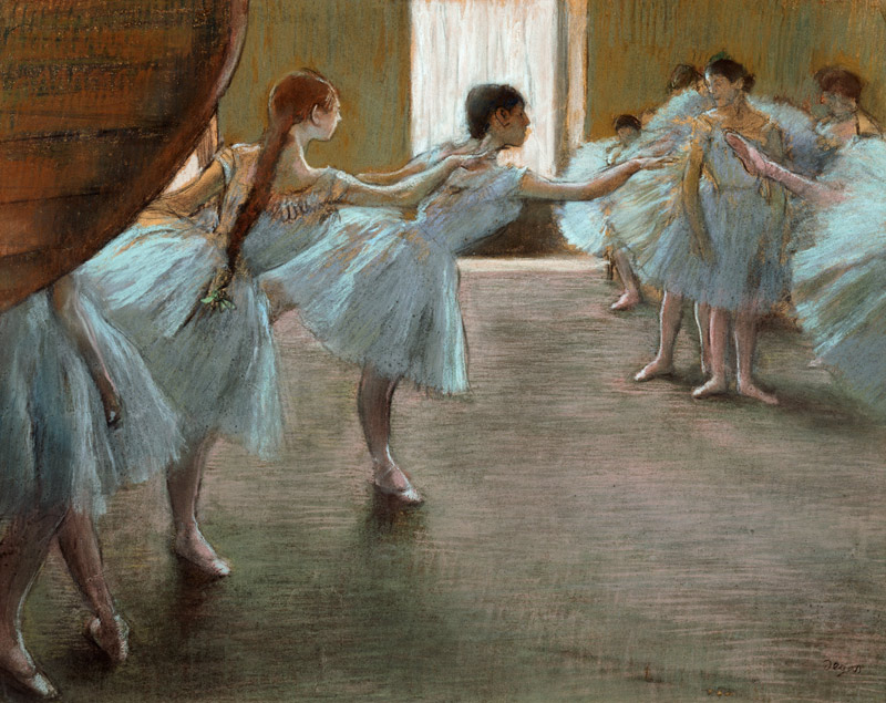 Dancers at Rehearsal, a Edgar Degas