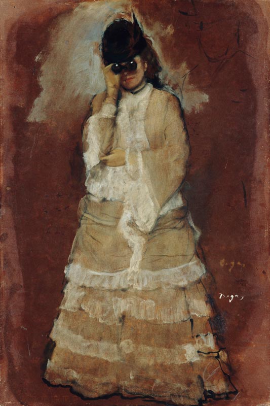Lady with field glasses. a Edgar Degas