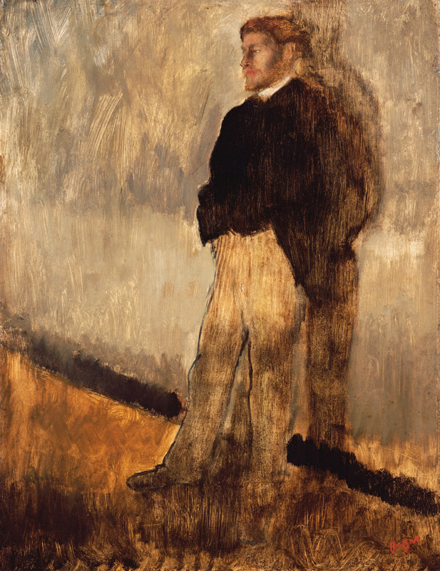 Portrait of a Man Standing with his Hands in his Pockets (Study for l''Interieur) 1868-69 a Edgar Degas