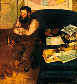 The art critic Diego Martelli (1839-1896) a Edgar Degas