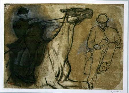 Sketch of Two Riders a Edgar Degas