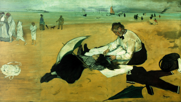 Sur la plage a Edgar Degas