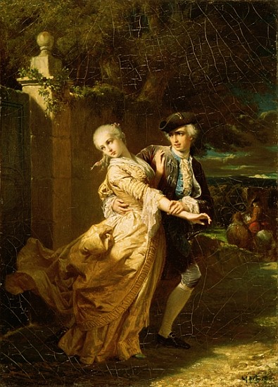 Lovelace Abducting Clarissa Harlowe a Edouard Louis Dubufe