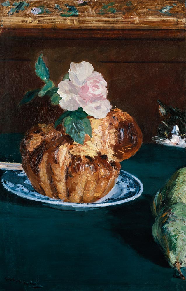 Quiet life with Brioche a Edouard Manet
