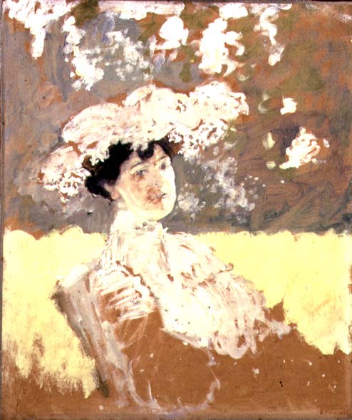 Woman with a Hat, 1901 (oil on board)  a Edouard Vuillard