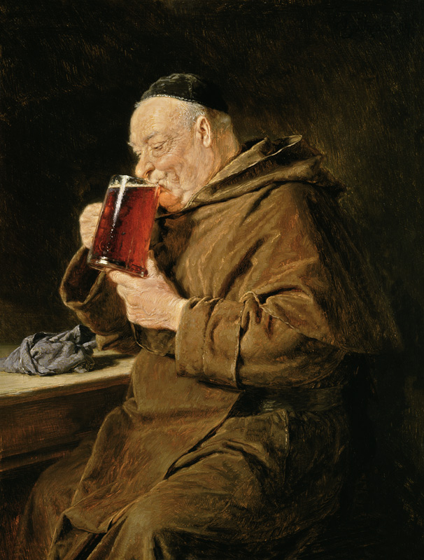 The connoisseur (Capuchin monk) a Eduard Grützner