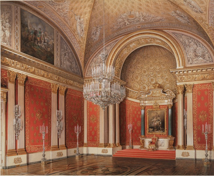 The Peter's (Small Throne) Room in the Winter palace a Eduard Hau