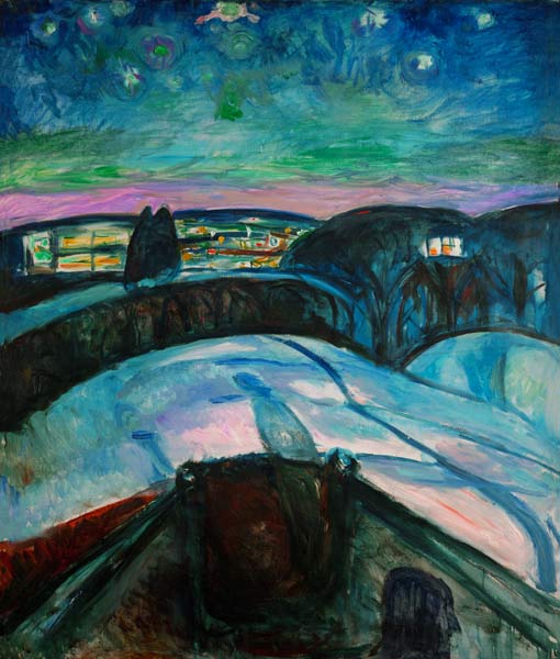 Notte stellata a Edvard Munch