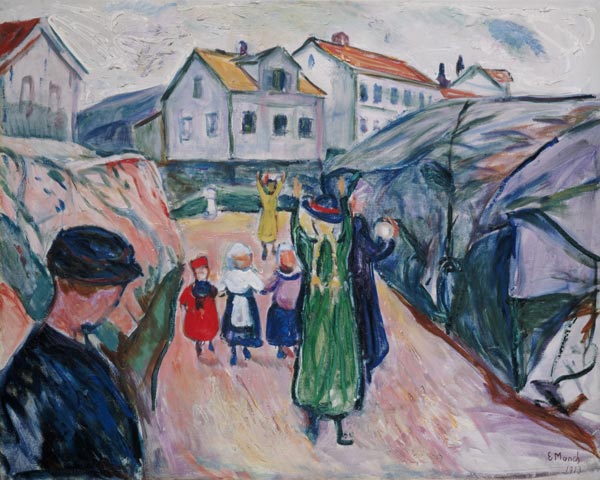 Village street Kragerö a Edvard Munch