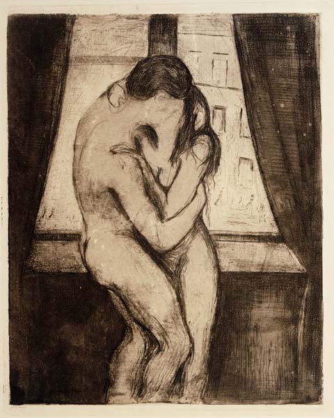 The Kiss a Edvard Munch