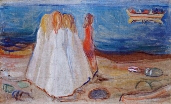 Girls at the Seaside a Edvard Munch