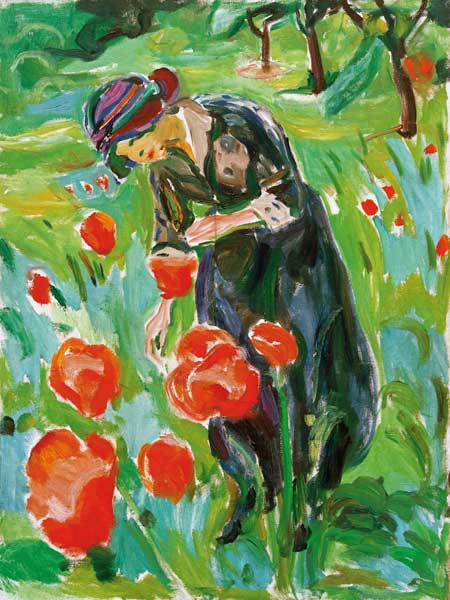 Donna con papavero a Edvard Munch