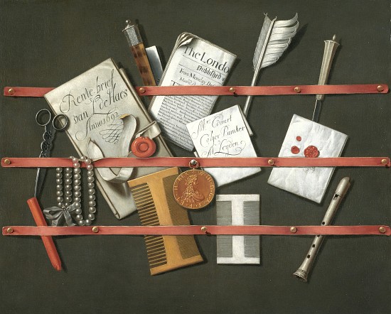 Still Life, A Letter Rack a Edwaert Colyer or Collier