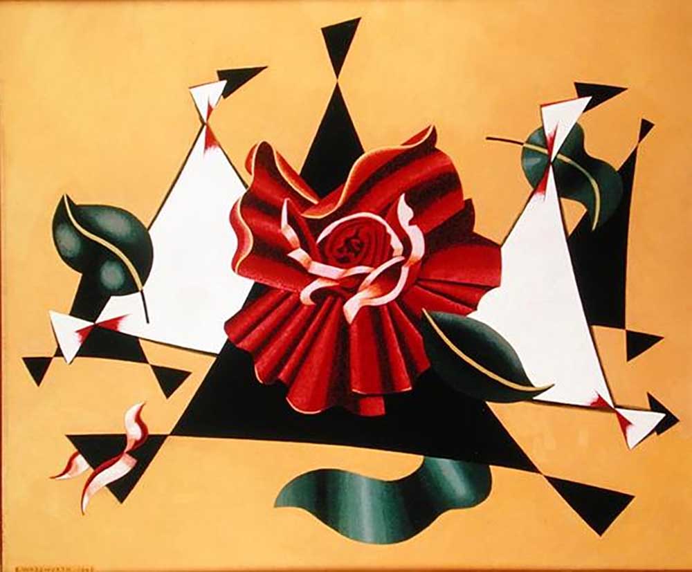 Flower Piece, Rose, 1945 a Edward Alexander Wadsworth