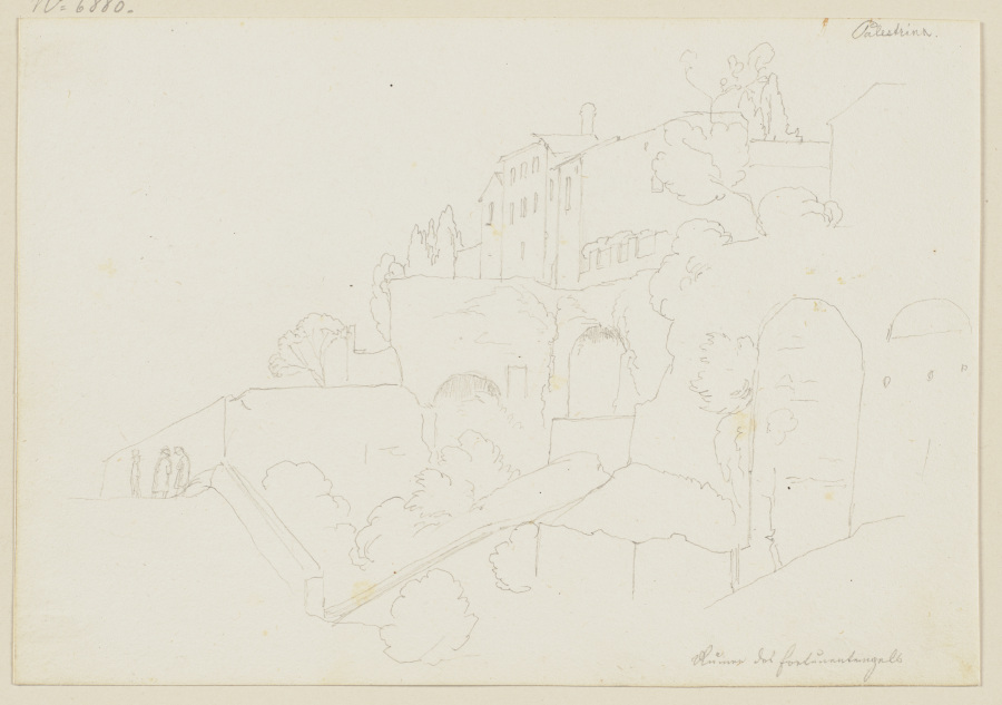 Ruinen des Fortunatempels in Palestrina a Edward von Steinle