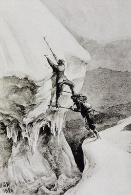 Is it Possible?, from 'Scrambles Amongst the Alps', by Edward Whymper, published 1871 (litho) a Edward Whymper