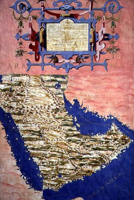 Map of Sixteenth Century Arabia a Egnazio Bonsignori