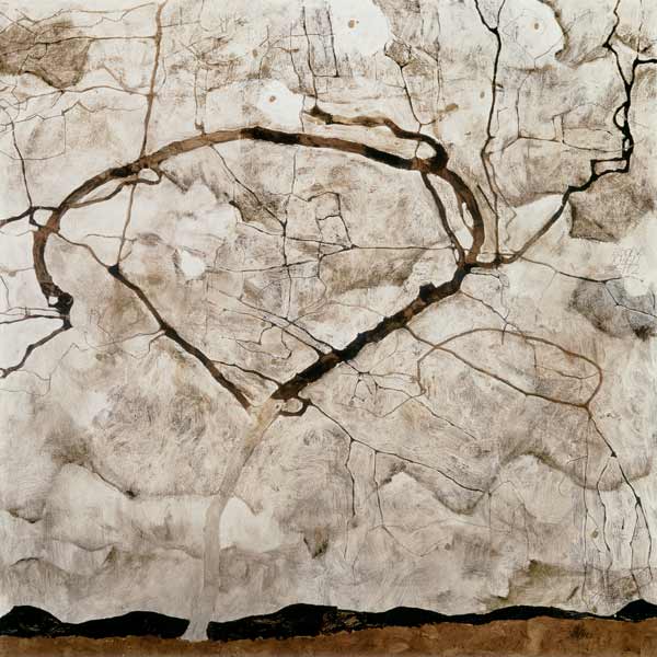 Albero d'autunno mosso dal vento a Egon Schiele