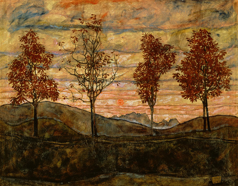 Quattro alberi a Egon Schiele