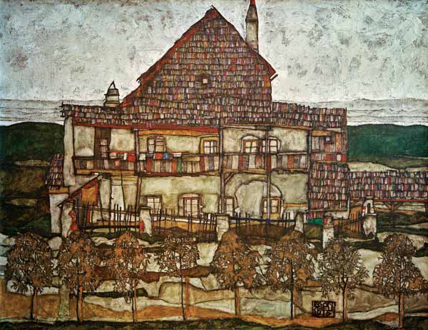 House with Shingle Roof (Old House II) a Egon Schiele