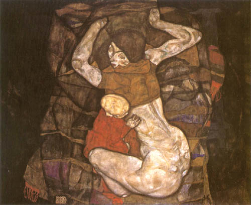 Young mother a Egon Schiele