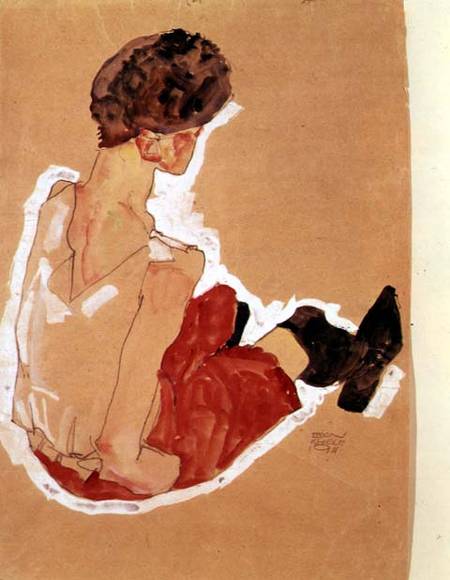 Seated Woman a Egon Schiele