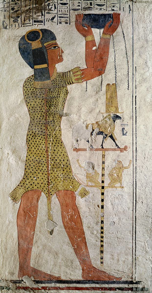 An Inmutef priest making an offering New Kingdom a Egizi
