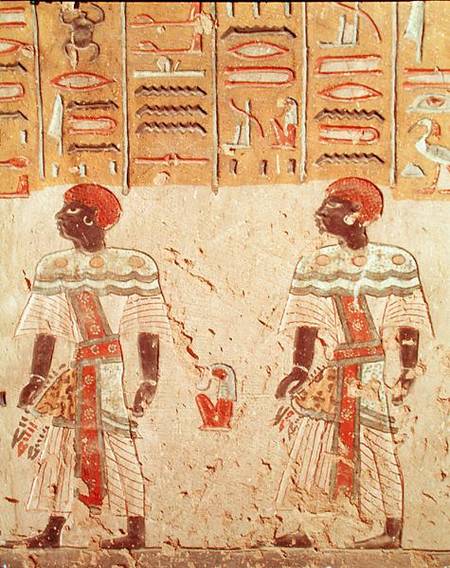 Nubian gods from the Tomb of Ramesses III (c.1184-1153 BC) New Kingdom a Egizi