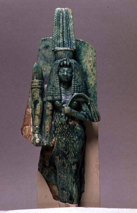 Statuette of Queen Tiy, wife of Amenophis III, New Kingdom a Egizi