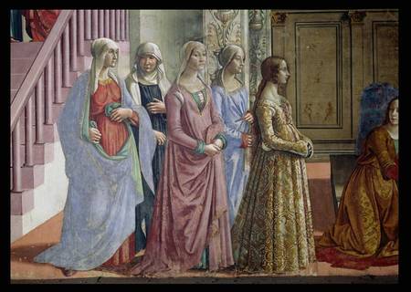 The Birth of the Virgin, detail of the women a  (alias Domenico Tommaso Bigordi) Ghirlandaio Domenico