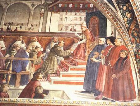 Lorenzo de' Medici, Sassetti and his Son with Antonio Pucci, from the Sassetti Chapel a  (alias Domenico Tommaso Bigordi) Ghirlandaio Domenico