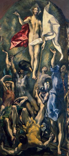 The resurrection Christi. a El Greco (alias Dominikos Theotokopulos)